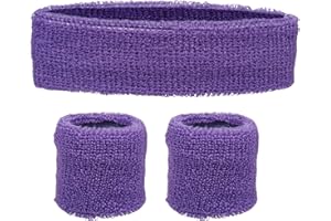 REDSTAR FANCY DRESS Opaska na głowę i opaski na nadgarstek zestaw opasek dresowych – neonowe lata 80. zabawne bieganie zespołowe wydarzenie fantazyjne przebranie duma impreza akcesoria motywacyjne lata 80. siłownia sport