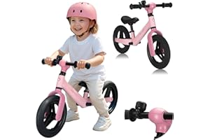 lionelo Bicicletta Senza Pedali TONI Per Bambini da 18 mesi a 30kg Ruote in Gomma PU da 25cm Poggiapiedi Cestino Sella e Manubrio Regolabili Impugnatura Antiscivolo Leggero Campanello