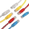 RIIEYOCA Short Cat6 Ethernet Patch Cable 1ft,High Speed Internet Network Cable LAN Patch Cables with Rj45 Connectors for Router, Modem,Switch, Server(Mixed Color 8 Pack)