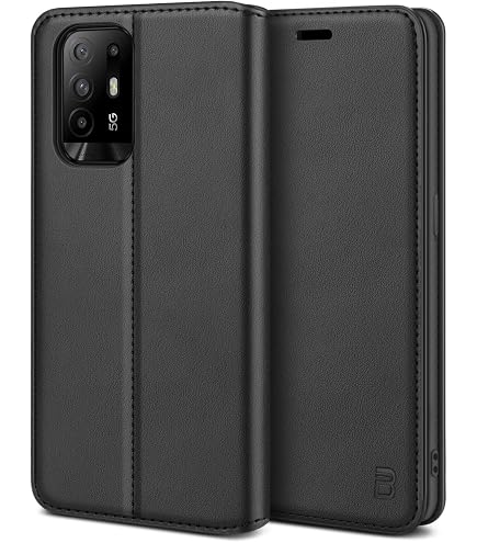 SNCLET Leder-Hülle Für Oppo A94 5G/A95 5G/F19 Pro+ 5G – Mit Kartenfächern, Magnetverschluss & Standfunktion