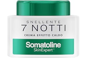 Somatoline SkinExpert, 7 Notti Crema Effetto Caldo, Trattamento Corpo Anticellulite, Ultra Intensivo con Estratto di Alga Rossa, 400ml