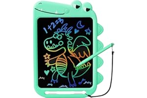 NOBES Toys for 3 4 5 6 7 8 Years Old Girls Boys Gifts, Portable Educational Dinosaur Toys for Toddler, 10-inch LCD Writing Tablet Drawing Pad for Kids, Doodle Toy, Holiday Birthday Gifts (Green)