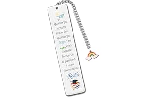 HZBLAZ Segnalibri di Laurea Ispiratore Migliore Amica Amico Figlio Figlia Incoraggiare Regalo Donne Uomini Andare All'Università Ricordo Adolescenti Laureato Accompagnare Regalo Promemoria Libro Accessorio