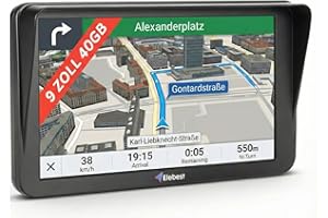 Elebest City 90+ – 9 Zoll GPS Navigationsgerät für Auto, LKW & Wohnmobil | 52 Länder Europakarte, Bluetooth, Freisprecheinrichtung, Blitzerwarner, Fahrspurassistent, lebenslange Updates