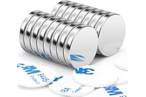 Wukong Neodym Magnete Selbstklebend Extra Stark 20x3mm | 16 Stück, Mini Runde Magnete Heavy Duty für Magnettafel Whiteboard Kühlschrank