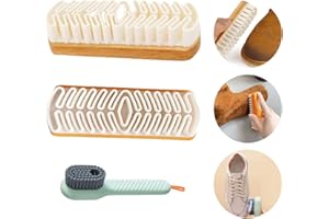 SUNERLORY Wildlederbürste für Schuhe, Durable Crepe Wildleder Schuhbürste Rutschfeste, seifenspendende Schuhbürste für die Reinigung von Wildleder und Nubuk in Stiefeln, Schuhen und Jacken(wie gezeigt)
