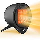 FRAXINUS Mini Stufa Elettrica, Termoventilatore 1500W, Stufetta Elettrico Portatile, Riscaldamento Silenzioso, Tecnologia Cer
