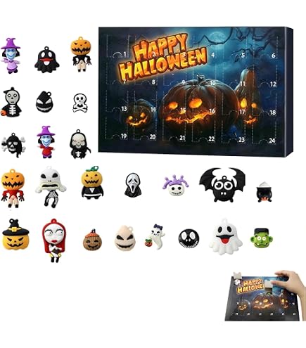 Calendrier De L'Avent Fantôme Halloween 2025 - 24 Figurines Phosphorescentes, Boîte 26x18 Cm - 10