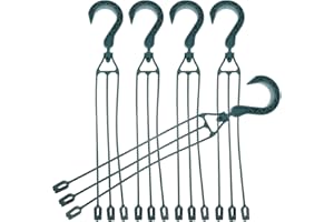 BEELOOOM Lot de 5 chaînes de suspension en plastique pour pot de fleurs (vert)