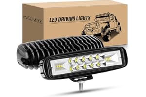 RIGIDON 2 Pcs LED Arbeitsscheinwerfer, 6 Zoll 24W LED Scheinwerfer 12V 24V Led Rückfahrscheinwerfer Auto Offroad Beleuchtung für SUV ATV Traktor LKW KFZ 4x4 Trecker Bagger, 6000K Led Arbeitsleucht