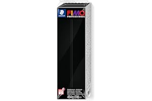 STAEDTLER Rayher Hobby 34448576 Fimo Professional Grand Bloc, Noir, 454g