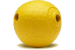 Ruffwear Jouet pour chien, Caoutchouc résistant aux morsures, Distributeur de friandises, Taille unique, Jaune (Dandelion Yellow), Huckama, 60701-755