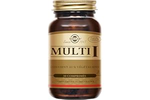 Solgar Multi I - Multivitamine Complète - Réduction de la Fatigue - Fer, Magnésium, Vitamines, Zinc, Minéraux - Vitalité et Energie - Complément Alimentaire - Flacon de 30 comprimés