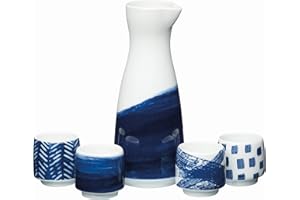 World of Flavors World of Flavours Set di Sake Giapponese in Confezione Regalo, Porcellana