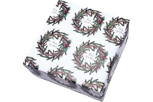 arkamii carta da regalo formato 86 x 64 cm disegno natale natalizio 3 fogli formato grande (NA10)