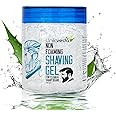 UNIKVEDA Hydrating n Nourishing Non Foaming Shaving Gel for Men With Aloe Vera n Glycerin | Transparent Shave Gel For Maximum Visibility n Smooth Beard Shaving | Vegan n Paraben Free | 400 Grams