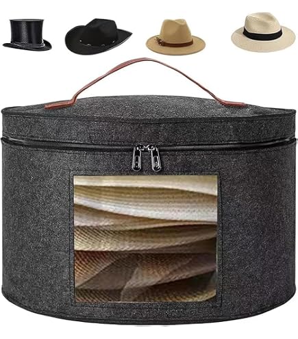 2 Scatole Portacappelli Pieghevoli Con Coperchio E Finestra Trasparente – 42x42x26,5 Cm, Impermeabile E Salvaspazio