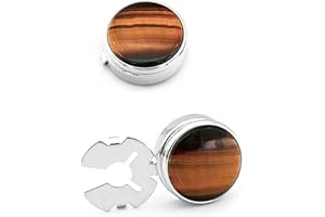 COOLMETALJACKET Cache Boutons de Manchette | Couvre Bouton de Chemise rond argenté | Cache Bouton de Chemise Homme | Boutons de Manchette pour manches de Chemises Homme | Cadeau Mariage en Acier inoxydable
