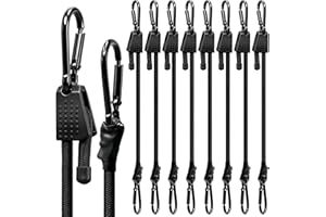 RWBIMTI Verstellbar Spanngummi mit Karabiner,Gepäckspanner schwarz 8er Set,30/60/100cm Expander mit Karabiner,Latex Extra Stark Gummispanner Gummibänder für Sonnensegel,Auto und Outdoor-Aktivitäten (30cm)