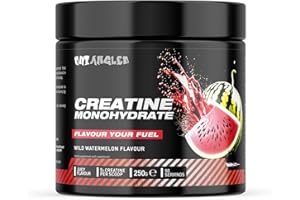 Out Angled Creatine Monohydrate Powder, Wild Watermelon, 50 Servings, Micronised for Easy Mixing, Muscle Growth, Recovery and Strength Performance