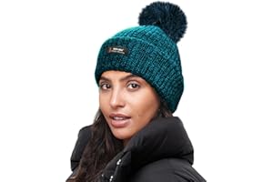 RockJock R40 Thermal Insulation Ladies Marl Melange Bobble Hat with Fleece Lining
