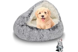 SHJOEE Flauschig Hundebett Muschelform Katzenbett Warm Tierbett Haustierbett Waschbar Hundesofa Katzensofa Plüsch Hundekorb Katzenkorb Weich Hundekissen Katzenkissen Gemütlich Hunde Katzen Schlafplatz