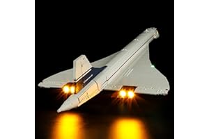 GEAMENT Set di Luci LED Compatibile Con LEGO Concorde - Kit di Illuminazione per Icons 10318 (Modello di mattoncini non incluso)