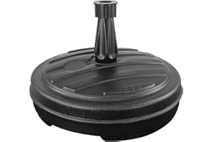 GUARANTEED4LESS Parasol Umbrella Base Stand Sand Water Plastic Pole Garden Beach Patio Sun Shade (1 x Black)