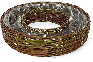 Tigana Pflanzring aus ungeschälter Weide mit Folie ausgelegt (Ø 50 cm)