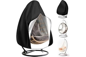 MI CASA Hanging Chair Cover, Waterproof Tarpaulin Cover for Hanging Chair with Frame, Protective Cover for Garden Swing, UV-Resistant, Heavy Duty Hanging Basket, Protective Cover, Weather Protective