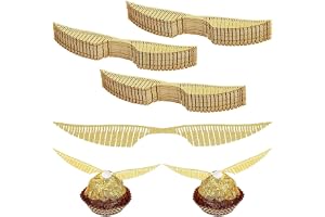 Gyllene glittervingar, tårtdekorationer, 50 st guldvingar trollkarl, fest, chokladdekoration, cupcake, guldvingar, dekor, muf