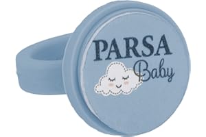 ‎PARSA BEAUTY PARSA Beauty Baby Nagelfeilring (blau) – Nagelpflege für Babys mit 7 Feilpads/Einwegfeilen – sicher einfach und komfortabel Baby Nägel kürzen – Baby Nagelfeile – Nagelfeile Baby