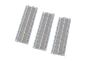 Rk Education Prototyping Breadboard 830 points, clear (pack of 3) - Ideal for prototyping Arduino, BBC Micro:bit, Raspberry PI projects