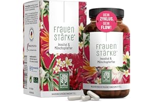 ‎NATURTREU NATURTREU® Frauenstärke Myo Inositol & Mönchspfeffer hochdosiert - 90 Frauen Vitamine Kapseln mit L-Carnitin, Folsäure, B12 & Eisen - Vitex Agnus Castus