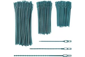 KINGLAKE Opaski do roślin, 17 cm, regulowane, 200 sztuk, do roślin, pomidorów, ogórków (50 szt. 13 cm, 100 szt. 17 cm, 50 szt. 23 cm)