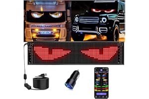 JDVOOTD Vollfarbig Programmierbar LED Laufschrift Dislplay - 68 x12CM Flexible LED Anzeige Board - 5V/2A 5.0 Bluetooth APP Control LED Schild - DIY Vielseitig für Werbung, Graffiti, Text, Animation