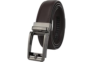Masters & Stylists Cintura Uomo, Cintura in Pelle con Fibbia Automatica Senza Buchi, Cinta Elegante e Resistente, Regalo Uomo, Larghezza 3.5 cm, Lunghezza 110cm o 120cm