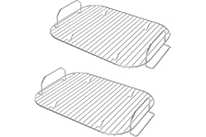 WELL GRILL 2 griglie per barbecue elettrico XSKOGXLRSRKEU Ninja Woodfire Pro XL, in acciaio inox, compatibili con OG850EU OG901EU Ninja Woodfire Pro XL, friggitrice ad aria calda