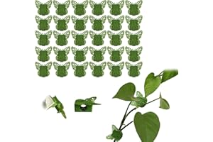 WOOXDYUK 30 sztuk klipsów do roślin pnących w stylu motyli – do roślin pnących samoprzylepne klamry mocujące do ściany, uchwyty do roślin pnących