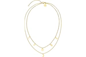 Purelei® Luna Kette Damen – Halskette Damen aus langlebigem Edelstahl – Wasserfeste Kette mit Anhänger – 40-45 cm Länge verstellbar – Halskette für deinen individuellen Look