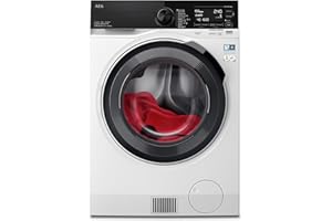 AEG WiFi Waschtrockner mit Wärmepumpe, 10 kg Waschen, 6 kg Trocknen, EEK B/A, Serie 9000 AbsoluteCare - Schonend Trocknen selbst Wolle & Seide, Dampf-Programm – Weniger Bügeln, 1600 U/min, LWR9W81600