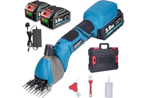 Yofidra Cordless Sheep Shearing Clippers - Electric Shearing Clippers 800W, 3000 RPM, Horse Clippers with 2 x 3.0Ah Battery for Farmers/Livestock Owners, Sheep and Goat Shearing