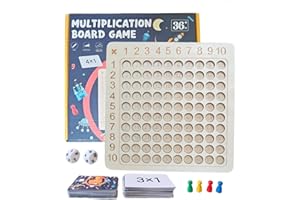 ZILYNHOM Tabla de multiplicar, tabla de multiplicar, juego de mesa de matemáticas Montessori de madera para niños de 3 a 5, 5 a 7, 6 a 8, tabla de multiplicar para memorizar, juguete de matemáticas para niños