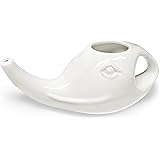 Jala Neti - Bollitore per naso con manico (in ceramica), doccia nasale, assistenza sanitaria naturale