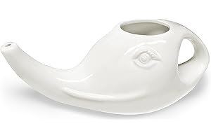 YAMOOCO Jala Neti - Bollitore per naso con manico (in ceramica), doccia nasale, assistenza sanitaria naturale