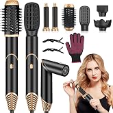 OHFAMO 6 in 1 Air Hair Styler, Foldable Hair Dryer, Hair Dryer Brush, Hot Air Brush, Automatic Curler, Straightener, Diffuser