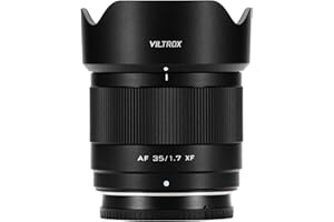VILTROX 35mm f1.7 Fuji, Objetivo con Enfoque automático de 35mm F1.7 para Montura X de Fuji, Lente de Enfoque automático para Fujifilm X-Pro2 X-T3 X-T10 X-T30 X-T200 X-H2 X-T5 X-S20 X-T50