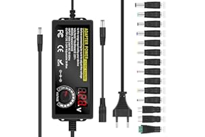 SternSinn Universal Netzteil 3-24V 3A, Netzteil Einstellbar AC/DC Schaltnetzteil mit 14 Adaptertips und USB-Port, 72W Universal Ladegerät für Laptop, Router, LED Strip, CCTV Kamera, Hobby Elektronik