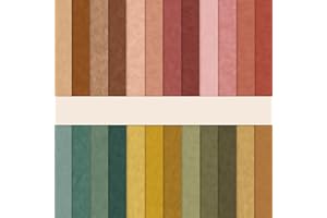 MERWDEEYT Scrapbook Papier Buntes Scrapbook Bastelpapier mit Muster, Doppelseitiges Decoupage Papiere Motivpapier, 24 Blatt Scrapbooking Papier Dekorpapier (E, 30,5x30,5 cm/12x12 inch)