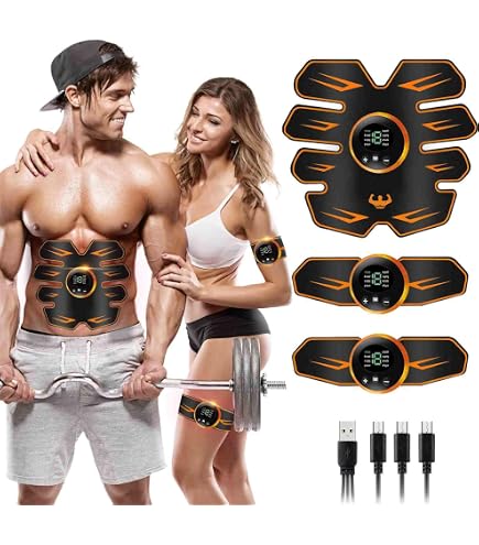 Electrostimulateur Musculaire & Ceinture Abdominale - 10 Modes, 20 Intensités - Pour Abdos, Bras, Jambes, Fessiers - Homme Femme